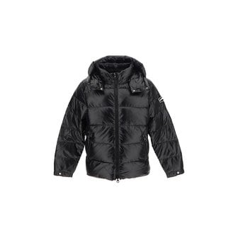 듀베티카 ULRICO 로고 패치 후드 패딩 자켓 블랙 VUDJ10435K0001 BKS