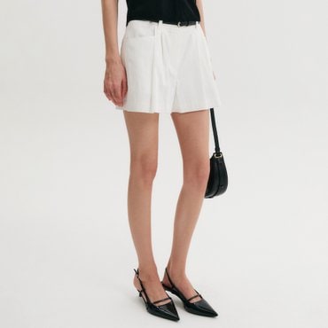 룩캐스트 틸리아 투 턱 팬츠_화이트 / TILIA TWO TUCK PANTS_WHITE