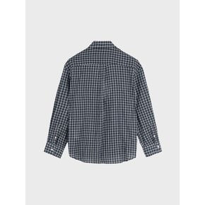 THIN CHECK SHIRT_NAVY