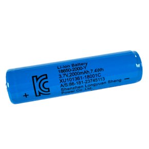 18650 배터리 2000mAh 리튬이온 충전지 Li-on 충전식 건전지 보호회로 후레쉬 랜턴 고방전 3.7V