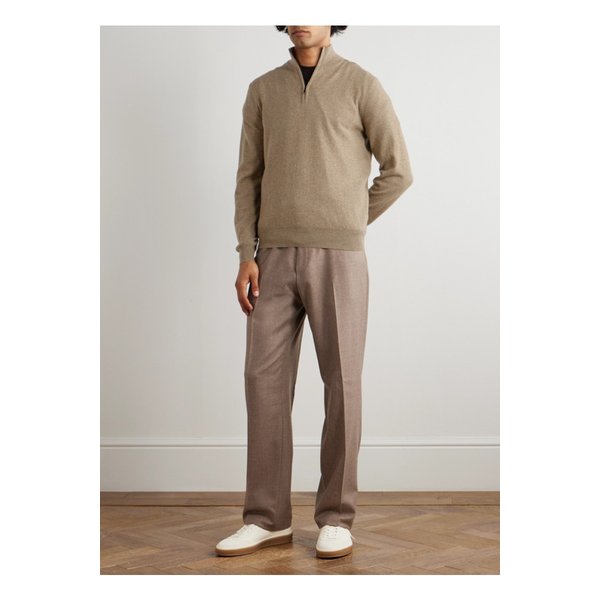 슬림핏 베이비 캐시미어 하프 집업 스웨터 46376663162903767