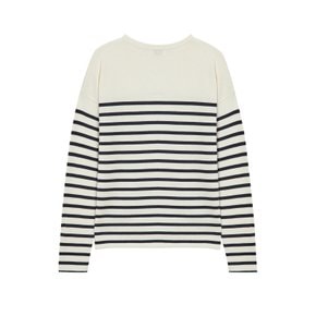 [MAISON LABICHE] 아이보리 스트라이프 면 긴팔티  CWTS3F174IV