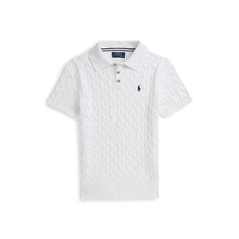 폴로 랄프 로렌 폴로 키즈 남아 8-18세 케이블 니트 코튼 폴로 칼라 스웨터(CWPOSWEY6820689100)