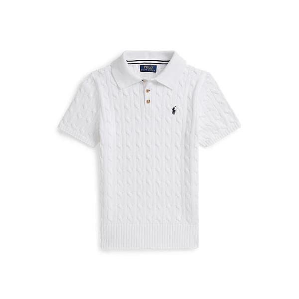 폴로 키즈 남아 8-18세 케이블 니트 코튼 폴로 칼라 스웨터(CWPOSWEY6820689100)