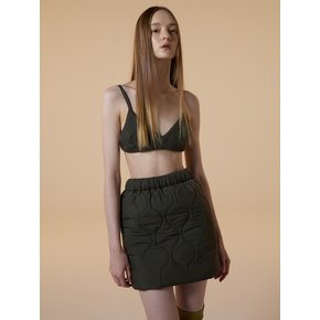 Quliting padded bra top (khaki)