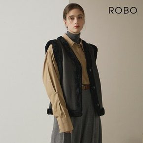 [초특가]로보 V넥 무스탕 베스트