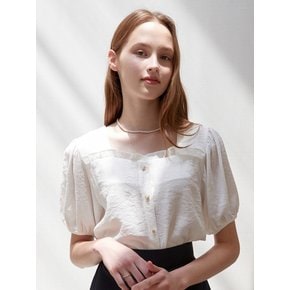 j1009 rain frill blouse (white)