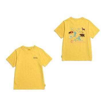 내셔널지오그래픽키즈 [110~120사이즈추천] 키즈 K232UTS130 그래픽 반팔티셔츠 MUSTARD