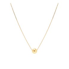 [925 silver] Un.silver.174 / simple ball necklace (long ver.)(gold)