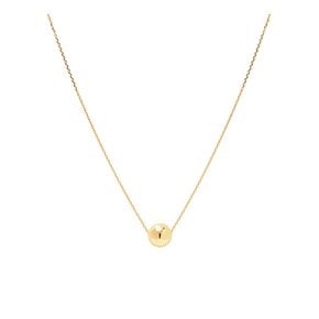 [925 silver] Un.silver.174 / simple ball necklace (long ver.)(gold)