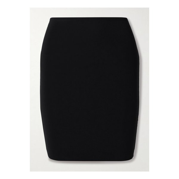 하프 슬립 컨트롤 레이어드 스트레치 미니 스커트 블랙 1647597321988494