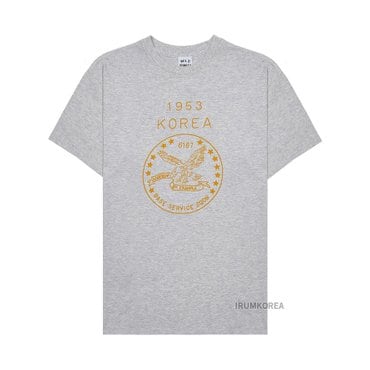 와일드동키 [와일드 동키] SS25 공용 코리아 그래픽 티셔츠 T KOREA OVERDYED HEATHER GREY