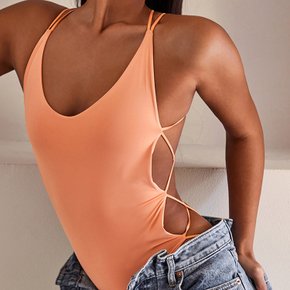 LACE UP PULL OVER BODYSUIT_T216BS302
