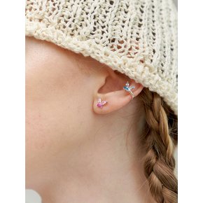 Pink Cubic Butterfly Earring