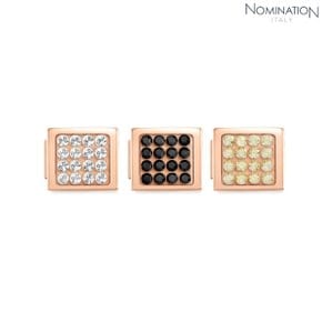 글램 컴포저블 (IC) in steel and crystal finish rose gold 230603