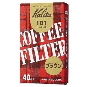 Kalita 커피 필터 101 여과지 상자 1 ~ 2 인용 40 매 브라운