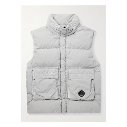 CP컴퍼니 리사이클 셸 후드 다운 질레 그레이 46376663162831264