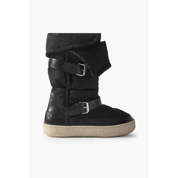 Zenora logo-appliquéd leather and padded shell snow boots 블랙 1647597346419060