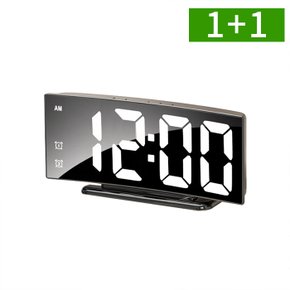 1+1 대형 숫자 디지털 LED 탁상시계 무소음 알람 시계