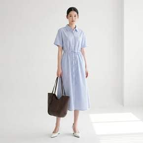 스트라이프 셔츠 롱 원피스 AS2WO591