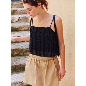 Moire Bustier Black