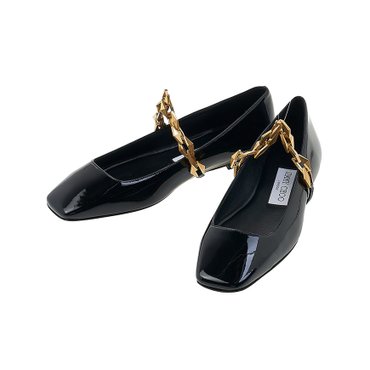 지미추 여성 다이아몬드 틸다 플랫 슈즈 DIAMOND TILDA FLAT SOP BLACK