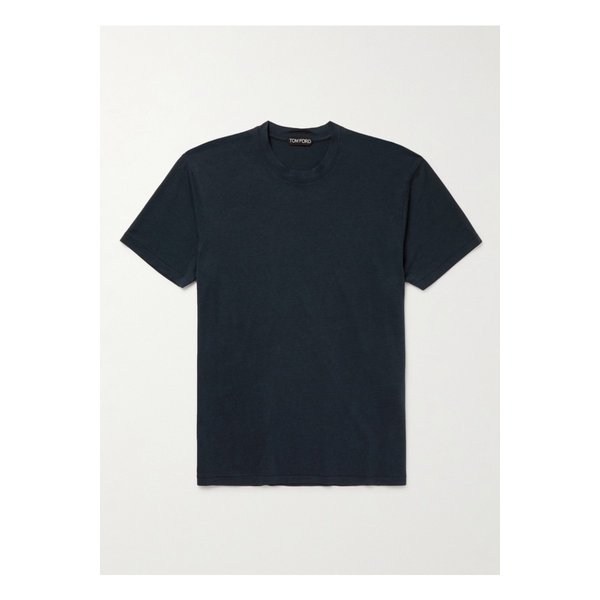 Lyocell and Cotton-Blend Jersey T-Shirt 블루 13452677152061495
