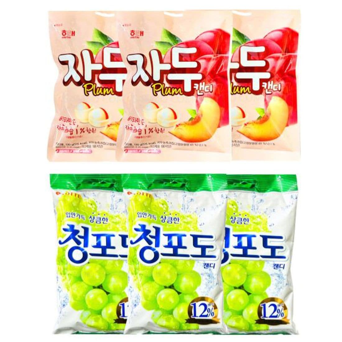 달콤사탕 추억의사탕세트 자두맛사탕3개X청포도사탕3개 포도사탕 청포도캔디 청포도맛사탕, 믿고 사는 즐거움 SSG.COM