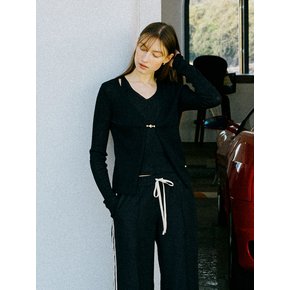Marie Sheer Cardigan Black