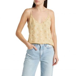 4881317 FRAME Floral Silk Jacquard Camisole