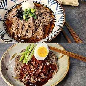 [우정제면소] 메밀소바 6인분+비빔메밀국수 6인분 총12인분[생면2kg+메밀장6봉+비빔장6봉]