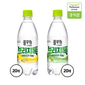 풀무원 탄산수 브리지톡 레몬 500mL X 20병 + 샤인머스켓 500mL X 20병