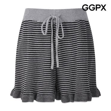 GGPX 밑단 프릴 라인 짜임 니트 팬츠 (GP8PT008F)