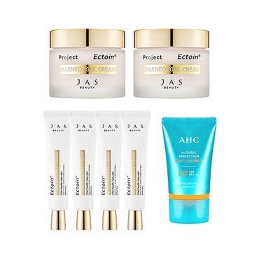  [쟈스] 엑토인 맨얼굴 크림 55ml x2 + 30ml x4 + AHC 모이스트 선크림 50ml