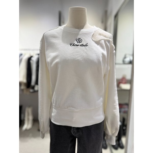 [여주점] 레이스 배색 스웻셔츠 ES1JT100