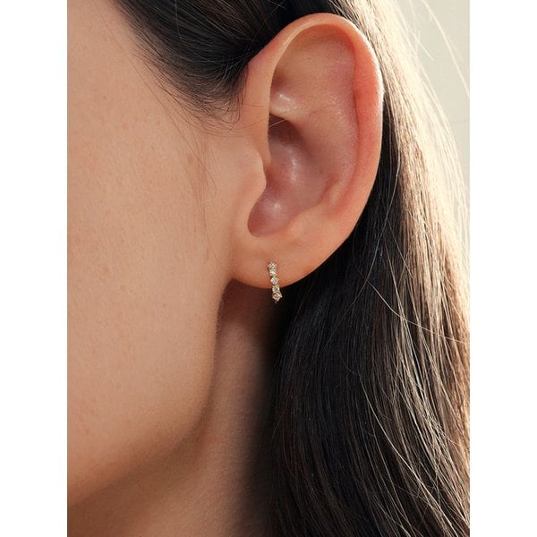 14k 하모니 프롱 세팅 원터치 귀걸이 (14k골드) LFE56