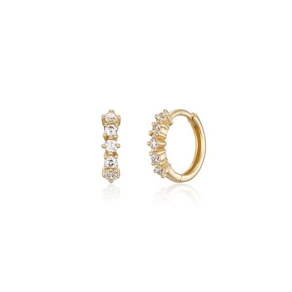 14k 하모니 프롱 세팅 원터치 귀걸이 (14k골드) LFE56