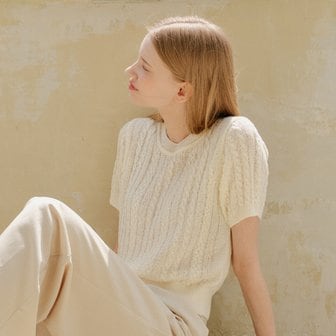 YUPPE CABLE TAPE KNIT_CREAM