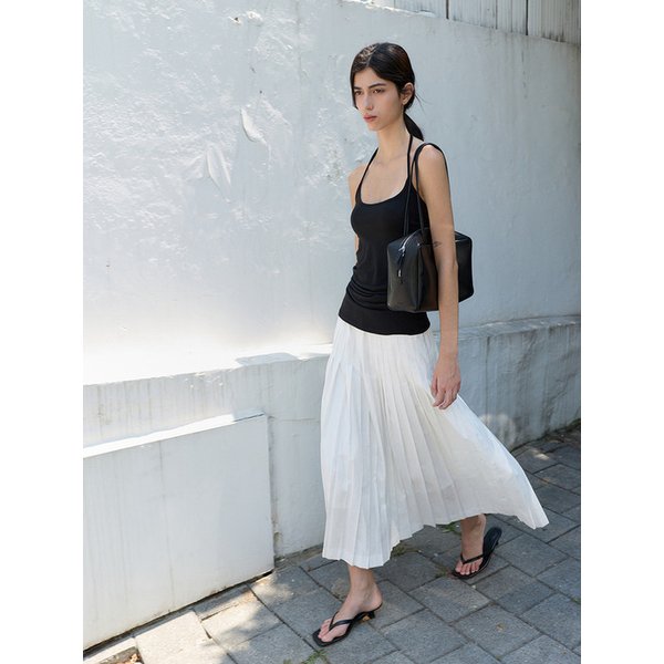 Sasha pleats skirt _ white