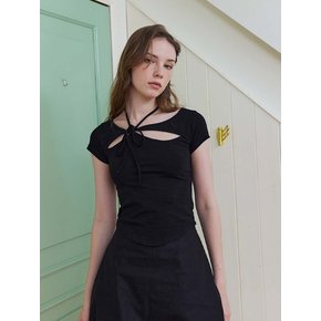 BOLERO LAYERED RIBBON TOP (BLACK)