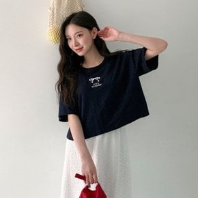 여자 반소매 SS 필기체 빅사이즈 탱크 티셔츠_P360098613