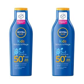 [해외직구] 독일직구 Nivea 니베아 키즈 프로텍션 앤 케어 선크림 SPF50+ 200ml 2팩