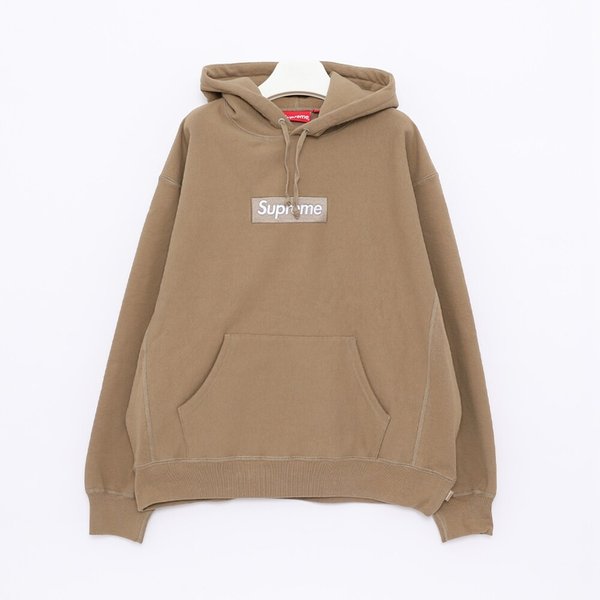 국내발송)슈프림 FW23SW56 DK SAND 박스로고 후드티