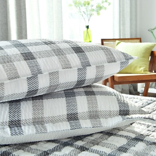 리브린 체크모먼트 시어서커 여름 베개커버 50x70