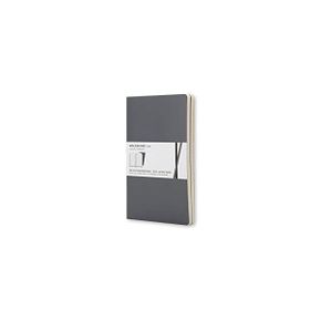 일본 몰스킨 노트 Moleskin QP711G Volan Notebook Set of 2 Ruled Pocket Size Gray 1448639