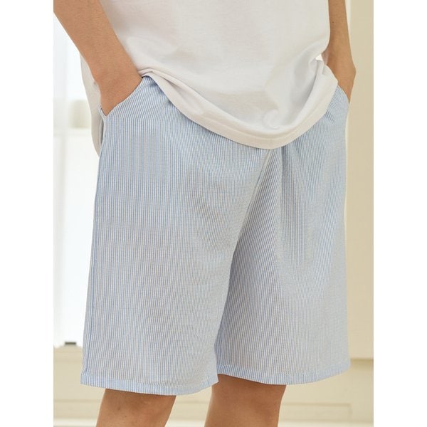 유리 스트라이프 5부 파자마바지 남여공용 여름잠옷 홈웨어 5colors