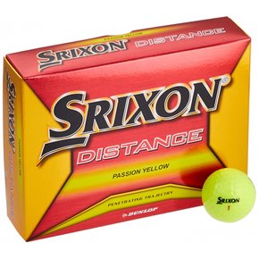 DUNLOP (댄 롭) 골프 공 SRIXON DISTANCE 2018 년 모델 1 다스 (12 개들이) 패션 옐로우