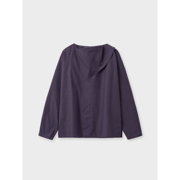 scarf blouse_purple navy