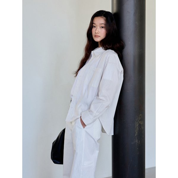 Classic Striped Shirt (Beige)