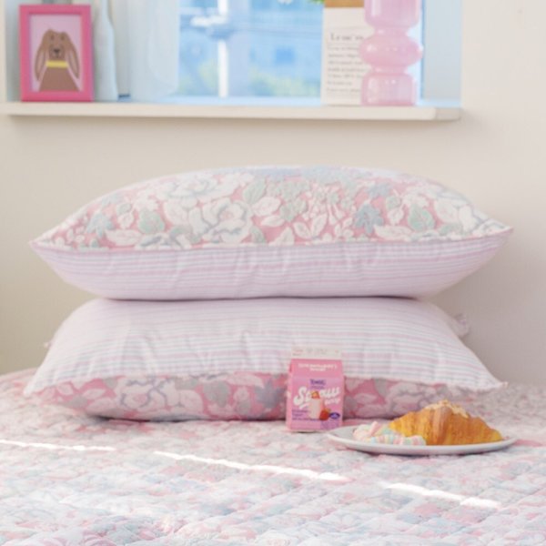 더블리 로지플라워 착번 극세사 베개커버 50x70